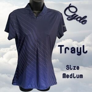 Trayl Women’s Cycling Jersey Blue Ombre Size Medium